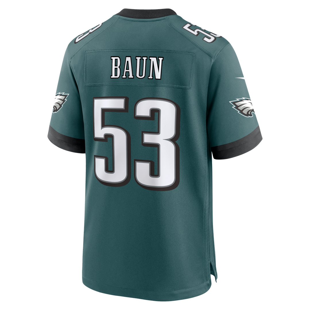 Zack Baun Philadelphia Eagles Nike Team Game Official Jersey - Midnight Green