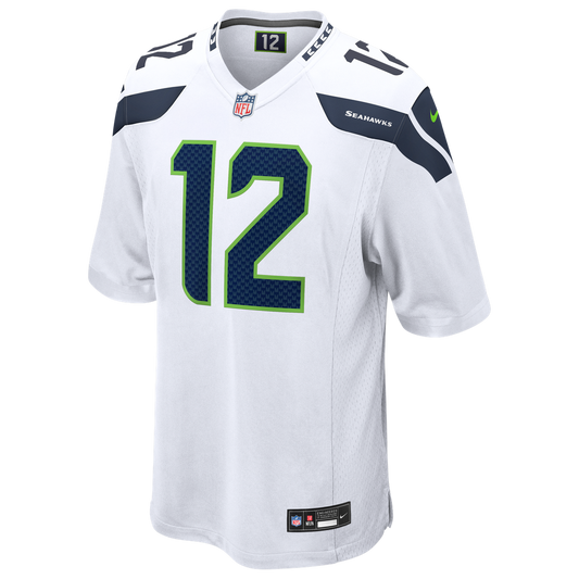 12s Seattle Seahawks Nike Game Official Jersey - White