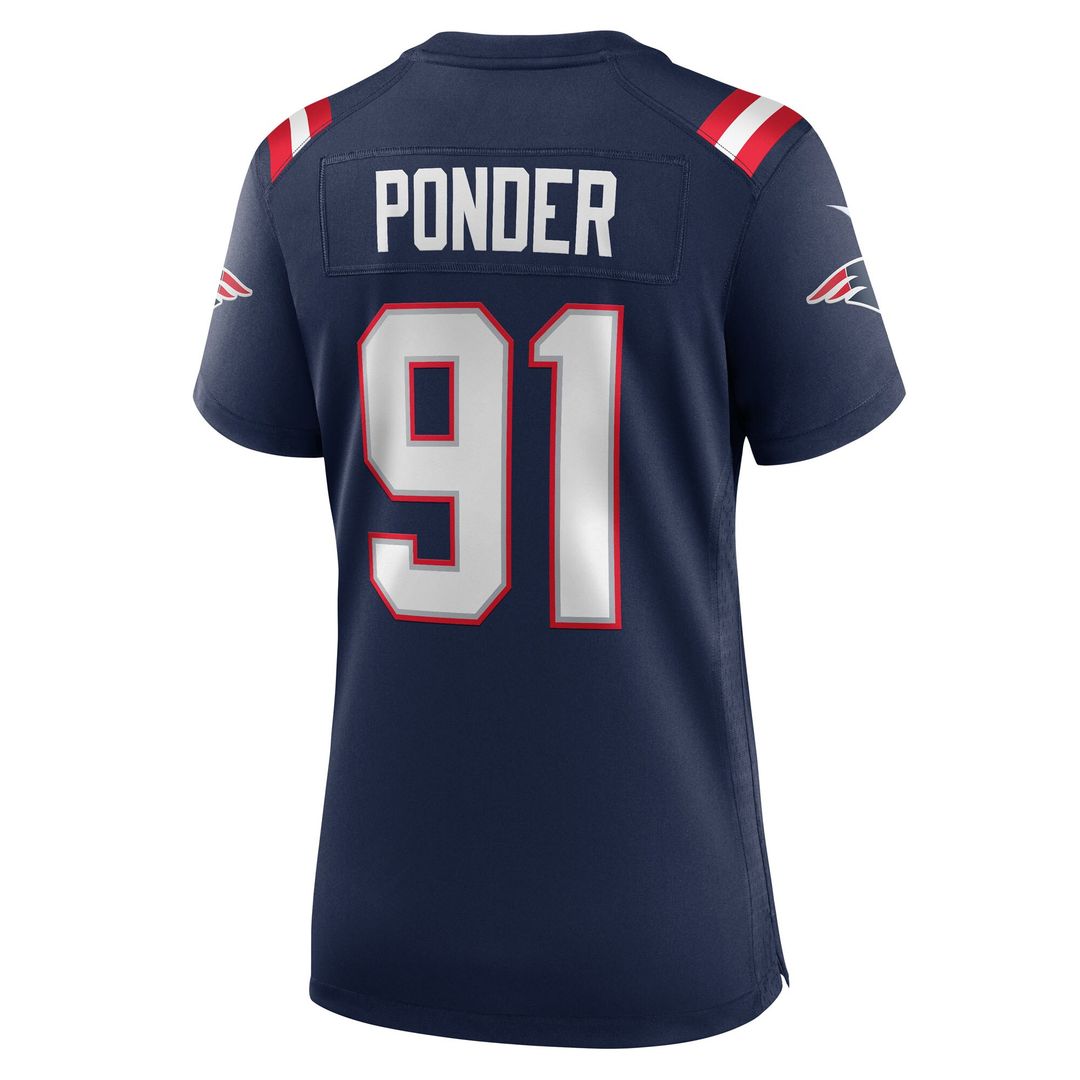 Elijah Ponder New England Patriots Nike Women's Team Game Official Jersey -  Navy