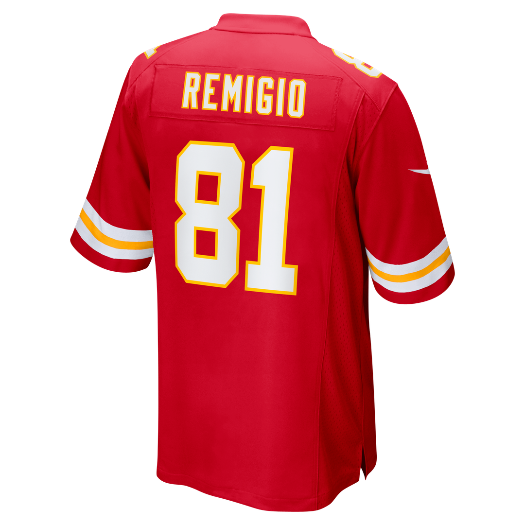 Nikko Remigio Kansas City Chiefs Nike Team Game Official Jersey -  Red