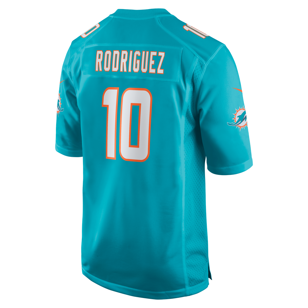 Jacob Rodriguez Miami Dolphins Nike Game Official Jersey - Aqua