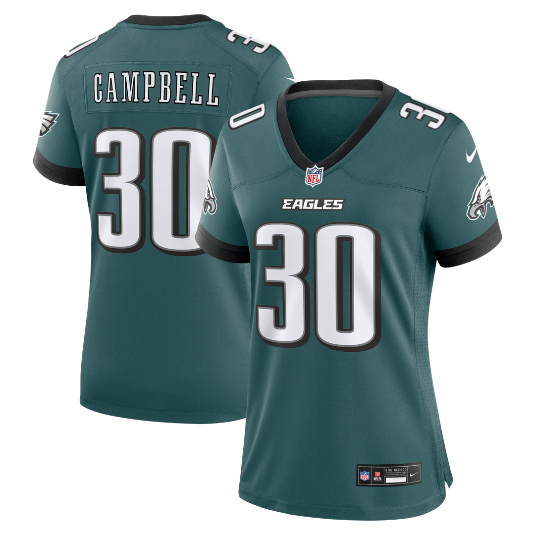 Jihaad Campbell Philadelphia Eagles Nike Women's Team Game Official Jersey -  Midnight Green