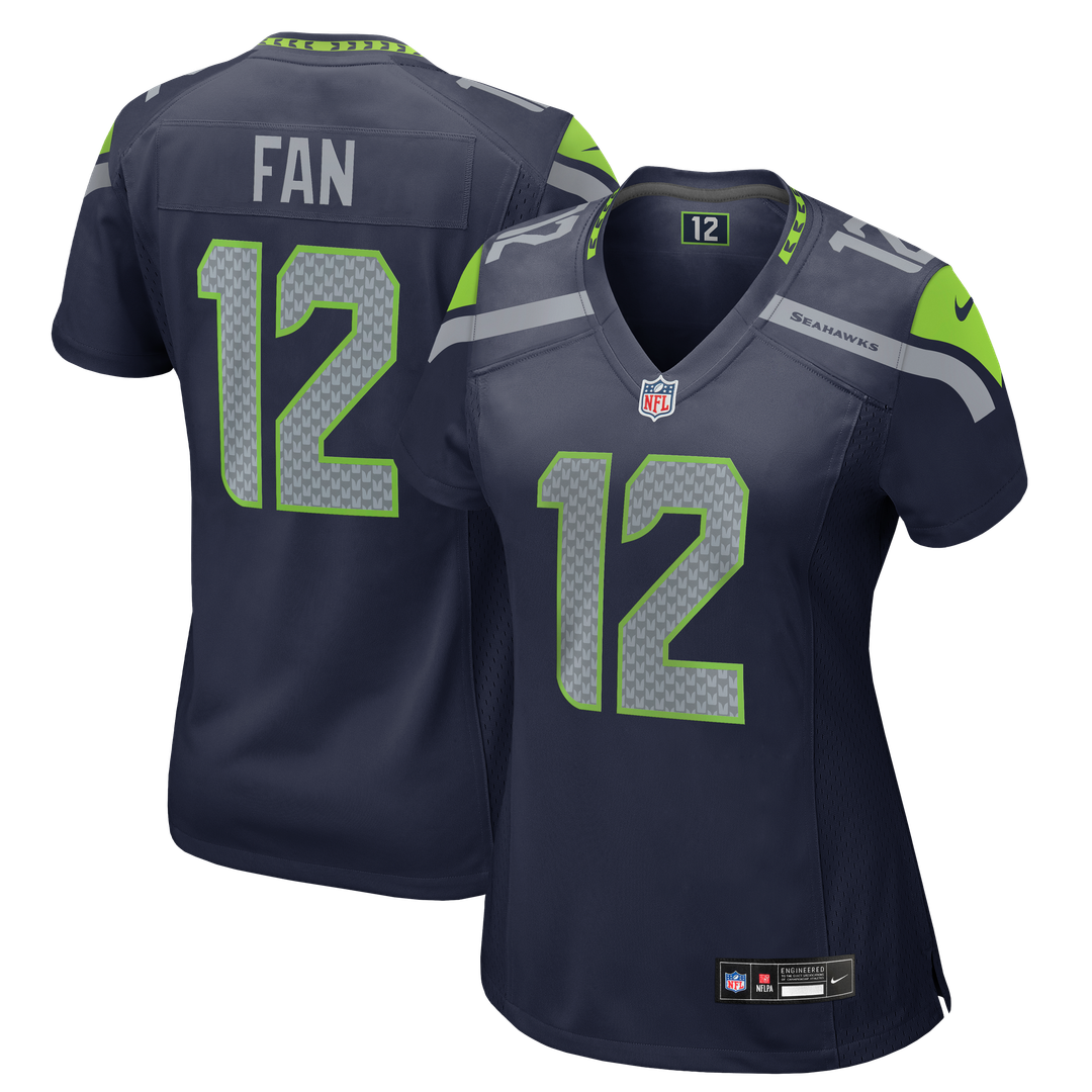 12s Seattle Seahawks Nike Women's Team Game Official Jersey - College Navy
