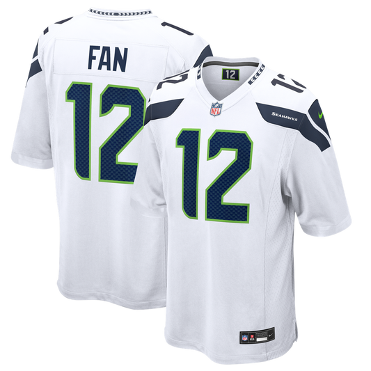 12s Seattle Seahawks Nike Game Official Jersey - White