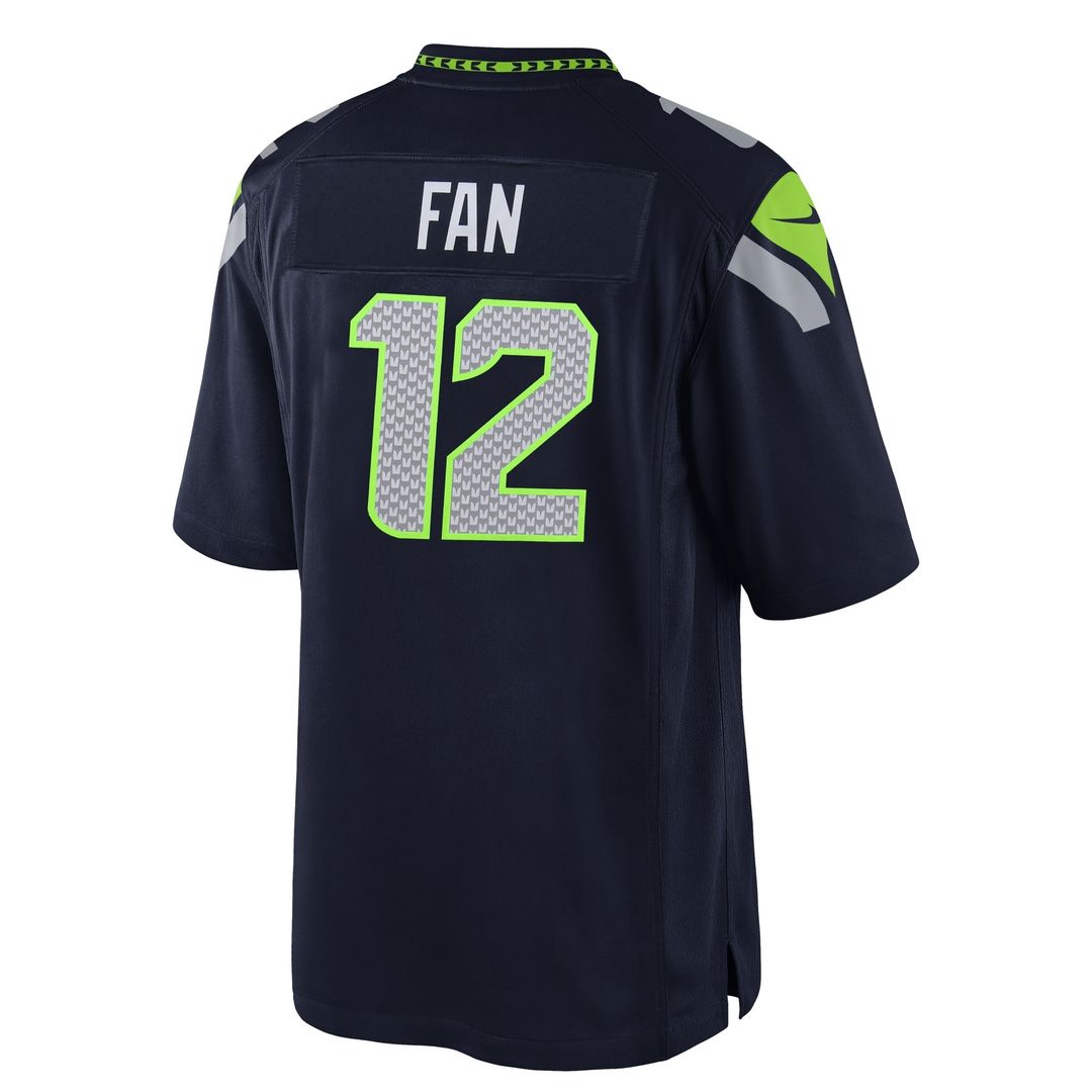 12th Fan Seattle Seahawks Nike Youth Game Official Jersey - College Navy