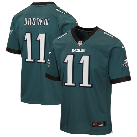 A.J. Brown Philadelphia Eagles Nike Youth Team Game Official Jersey - Midnight Green