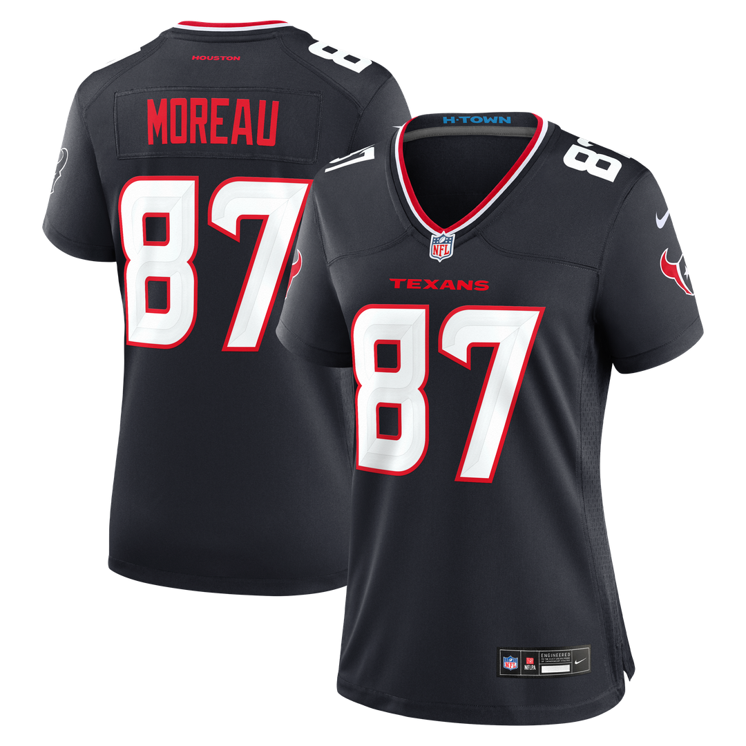 Foster Moreau Houston Texans Nike Women's Team Game Jersey - Navy