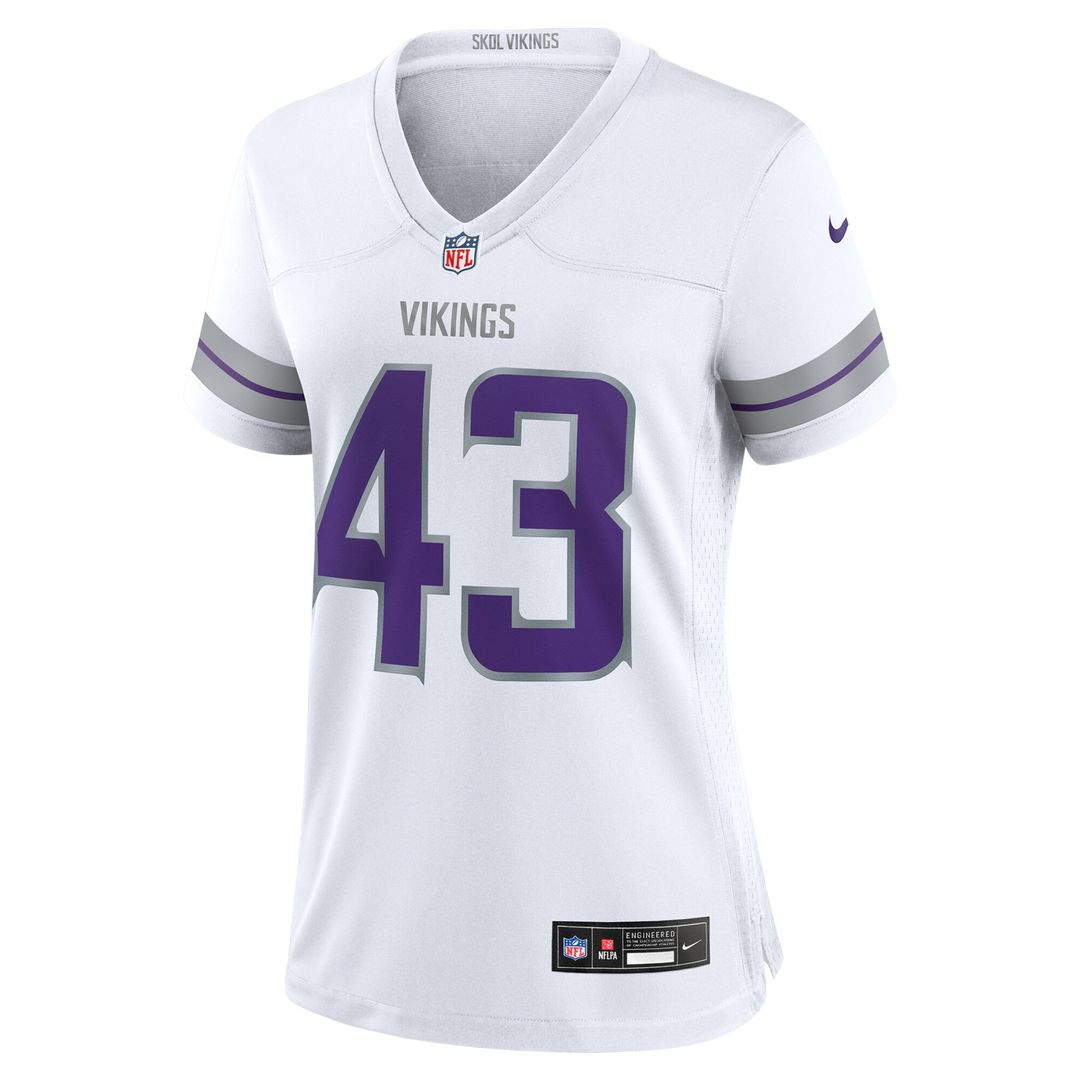 Andrew Van Ginkel Minnesota Vikings Nike Women's Alternate Game Official Jersey -  White