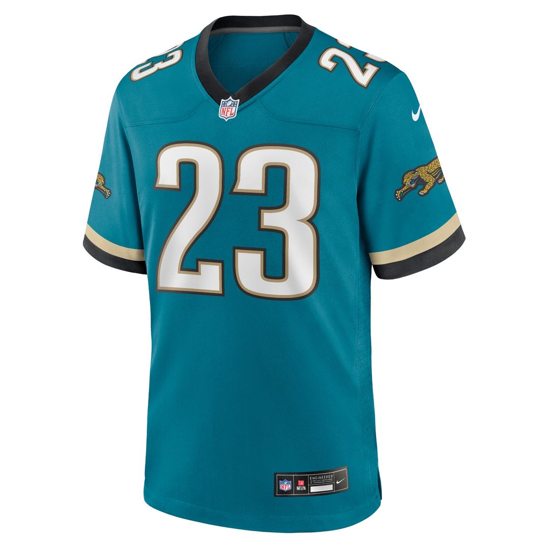 Foye Oluokun Jacksonville Jaguars Nike Prowler Throwback Player Game Official Jersey - Teal