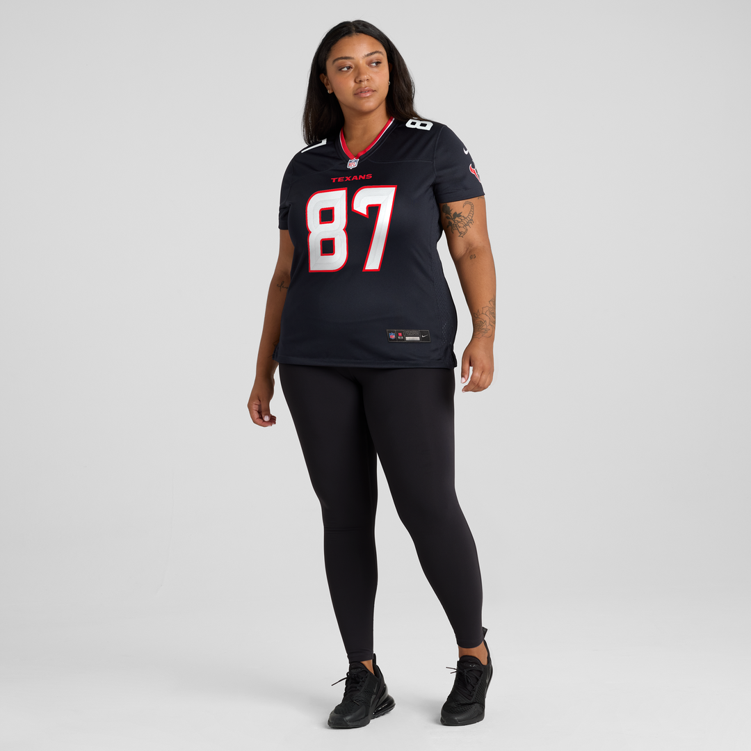 Foster Moreau Houston Texans Nike Women's Team Game Jersey - Navy