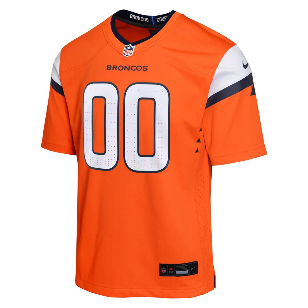 Denver Broncos Nike Youth Team Custom Game Official Jersey - Orange