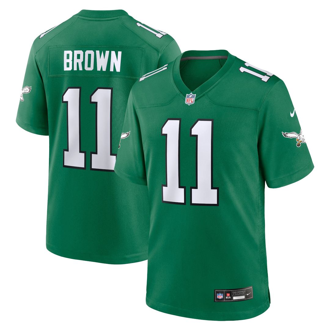 A.J. Brown Philadelphia Eagles Nike Youth Team Game Official Jersey - Midnight Green