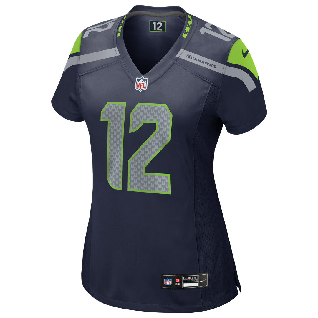 12s Seattle Seahawks Nike Women's Team Game Official Jersey - College Navy