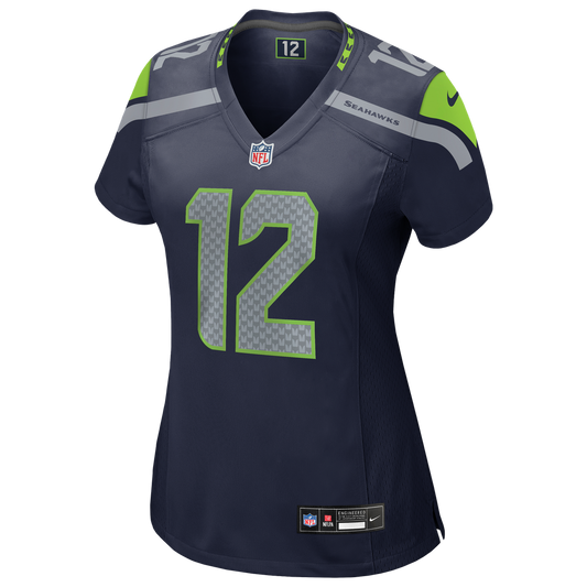 12s Seattle Seahawks Nike Women's Team Game Official Jersey - College Navy