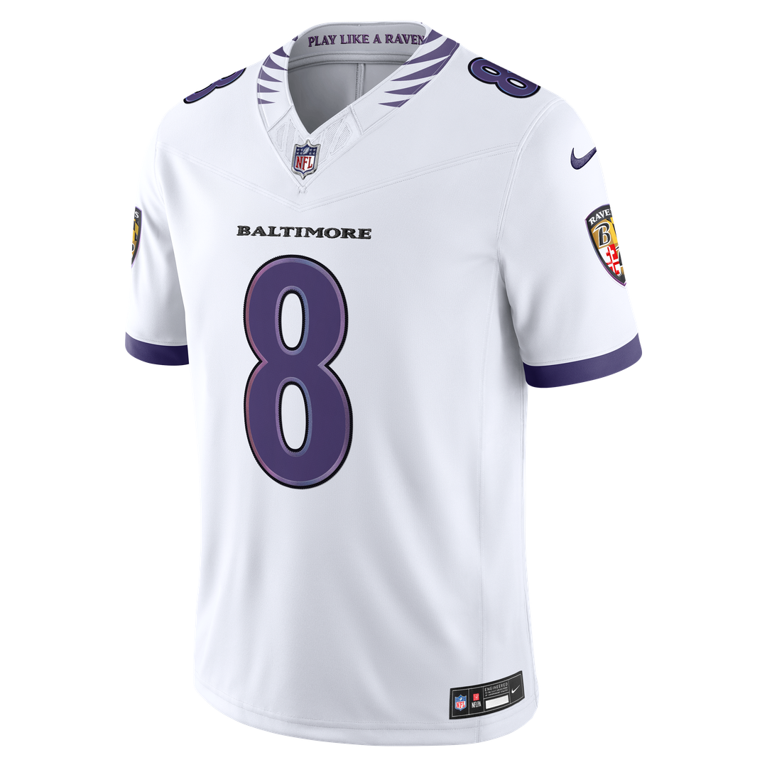 Lamar Jackson Baltimore Ravens Nike Vapor F.U.S.E. Stitched Limited Official Jersey - White