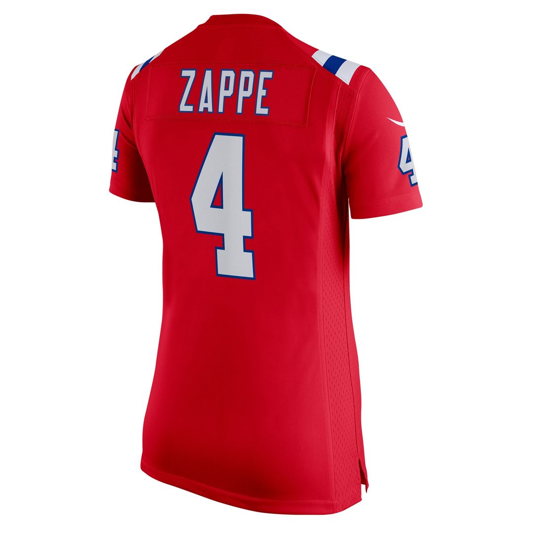 Bailey Zappe New England Patriots Nike Women's  Team Game Official Jersey - Red