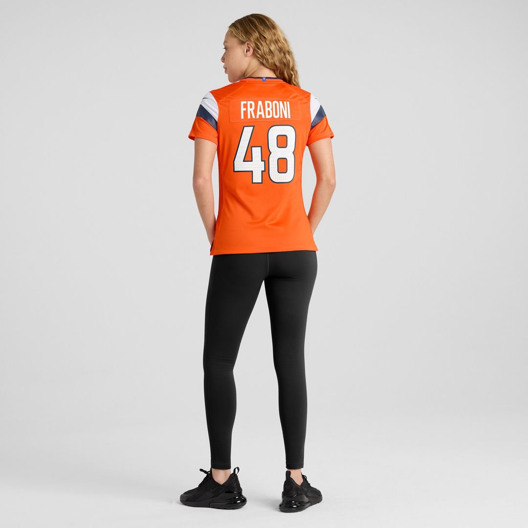 Mitchell Fraboni Denver Broncos Nike Women's Team Game Jersey - Orange