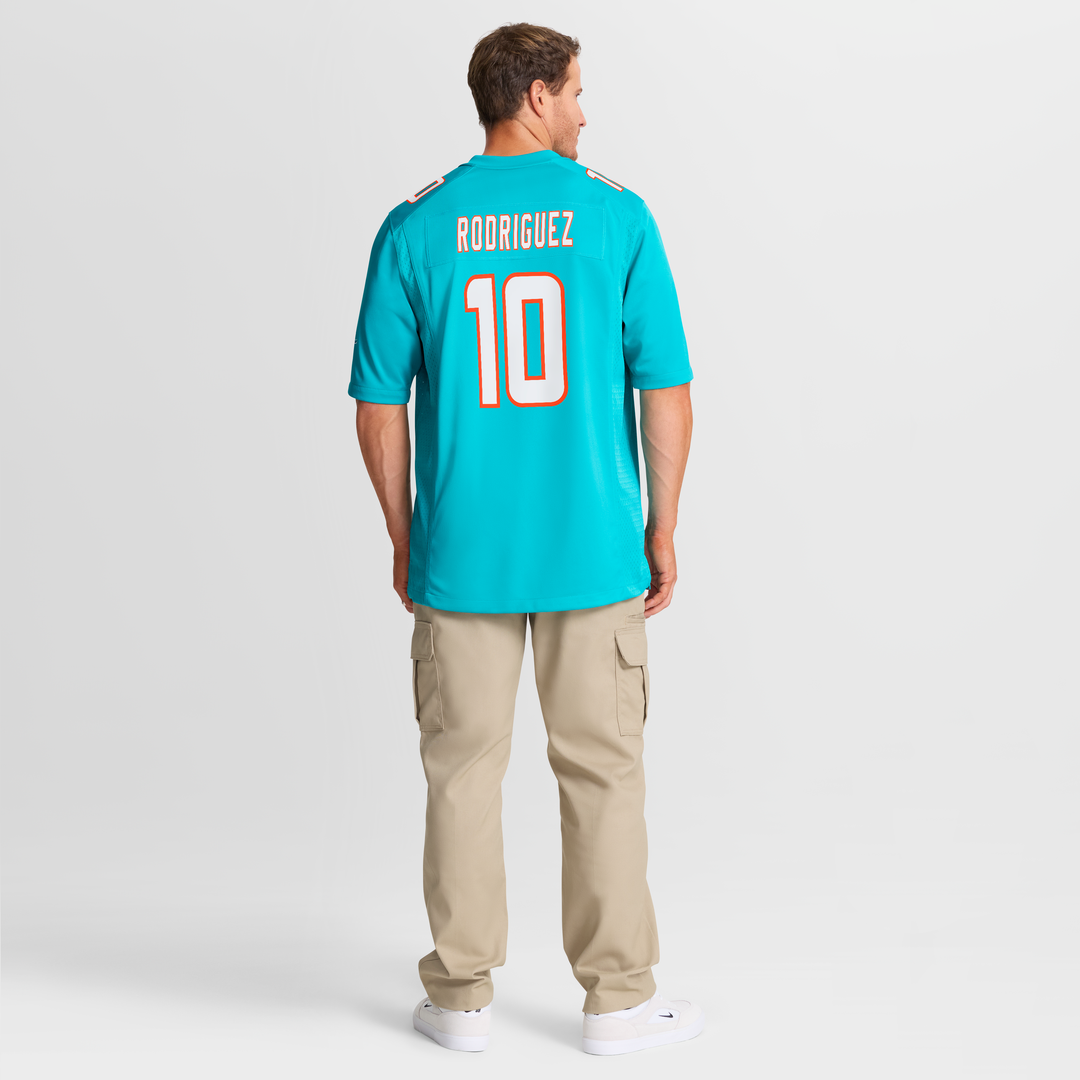 Jacob Rodriguez Miami Dolphins Nike Game Official Jersey - Aqua