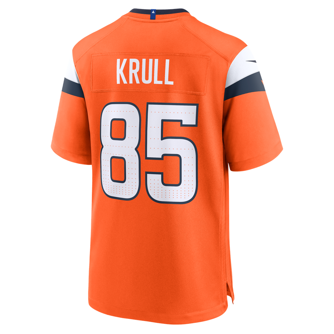 Lucas Krull Denver Broncos Nike Team Game Official Jersey -  Orange