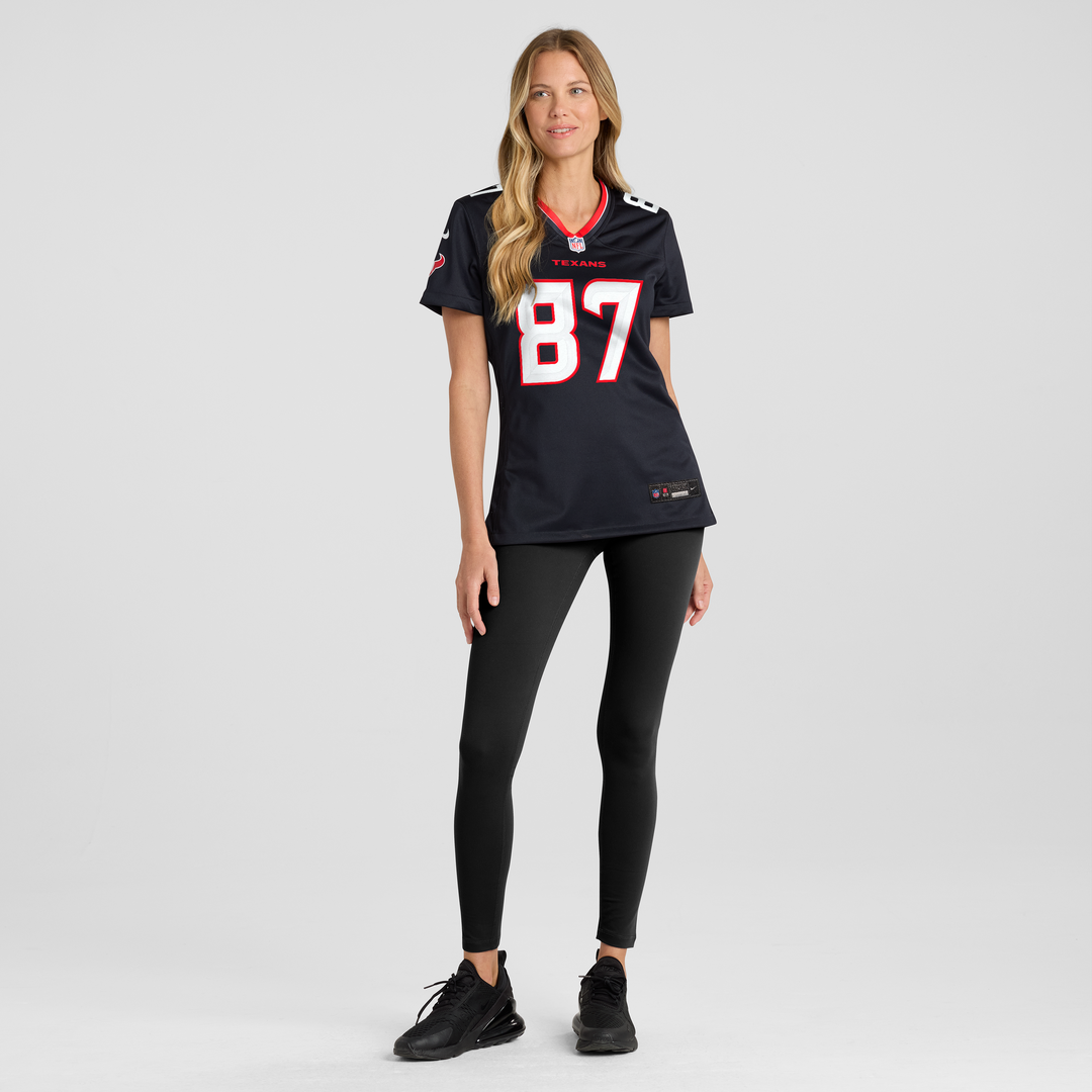 Foster Moreau Houston Texans Nike Women's Team Game Jersey - Navy