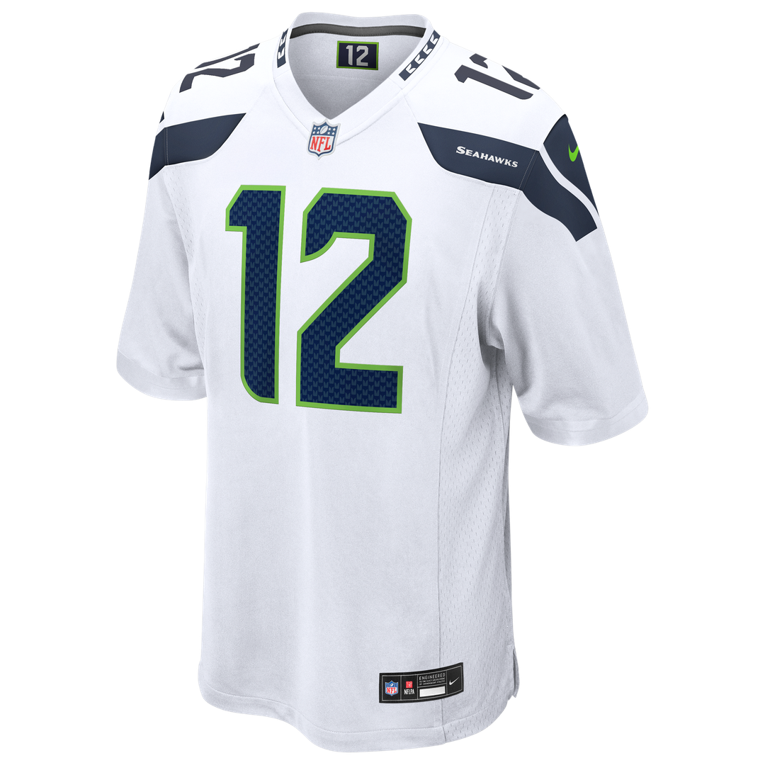 12s Seattle Seahawks Nike Game Official Jersey - White
