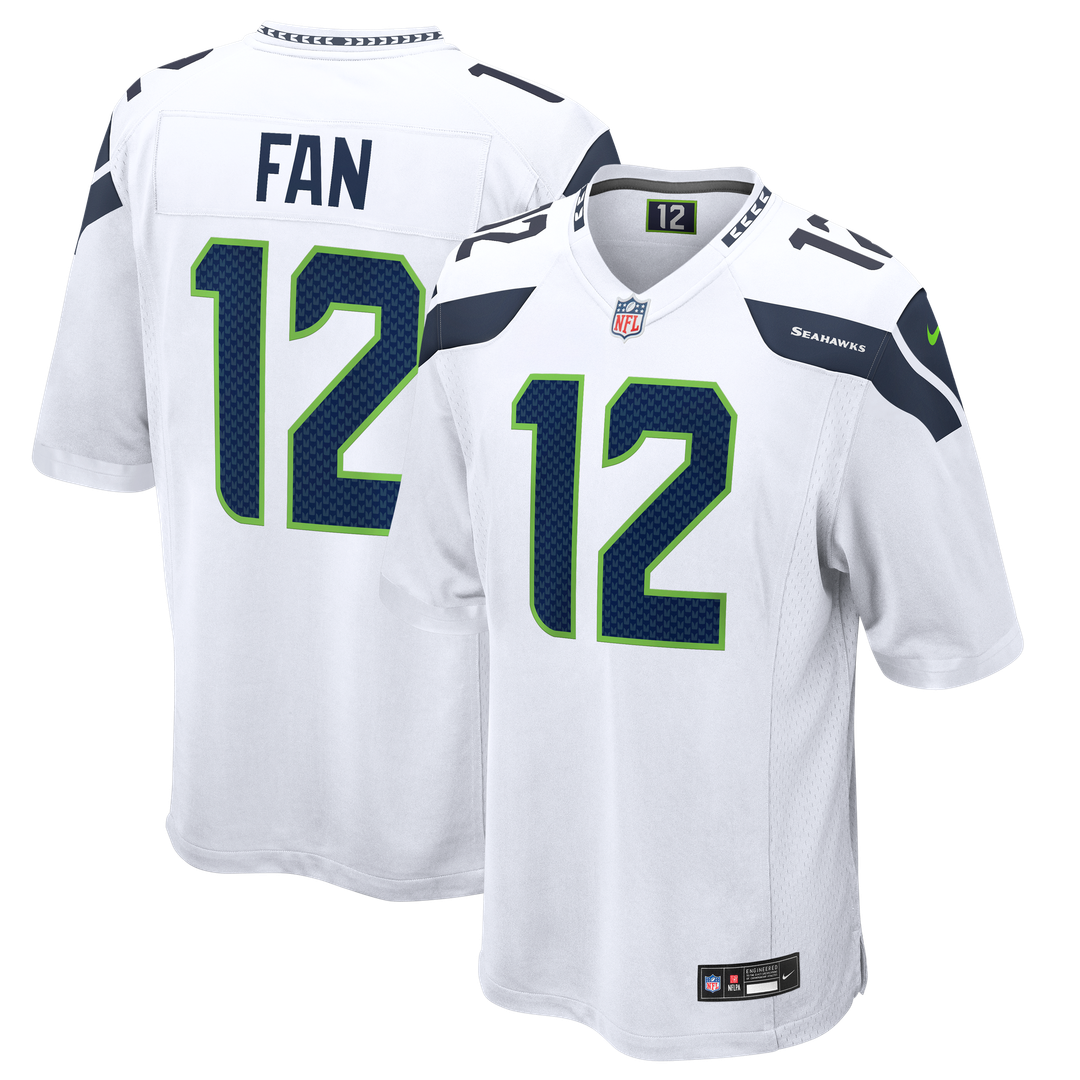 12s Seattle Seahawks Nike Game Official Jersey - White