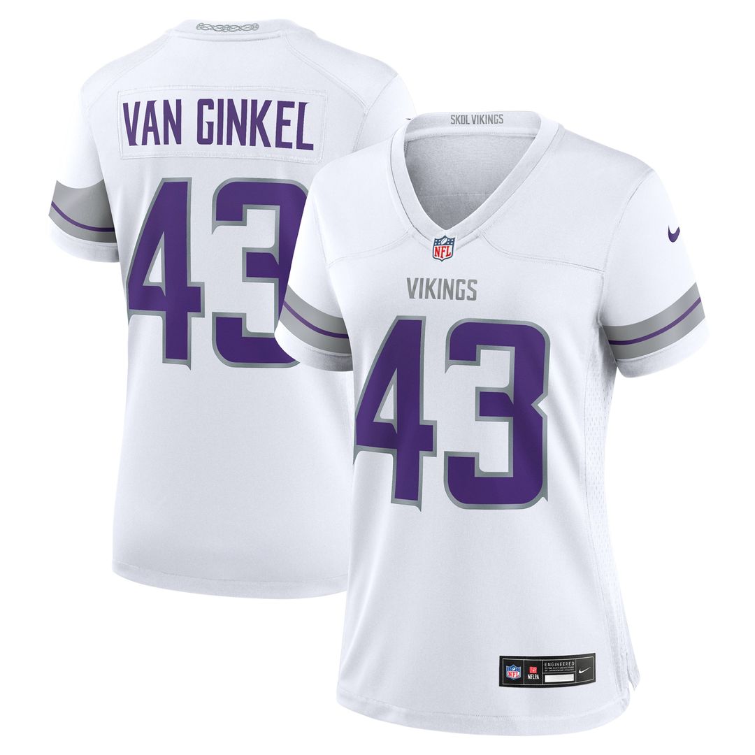 Andrew Van Ginkel Minnesota Vikings Nike Women's Alternate Game Official Jersey -  White