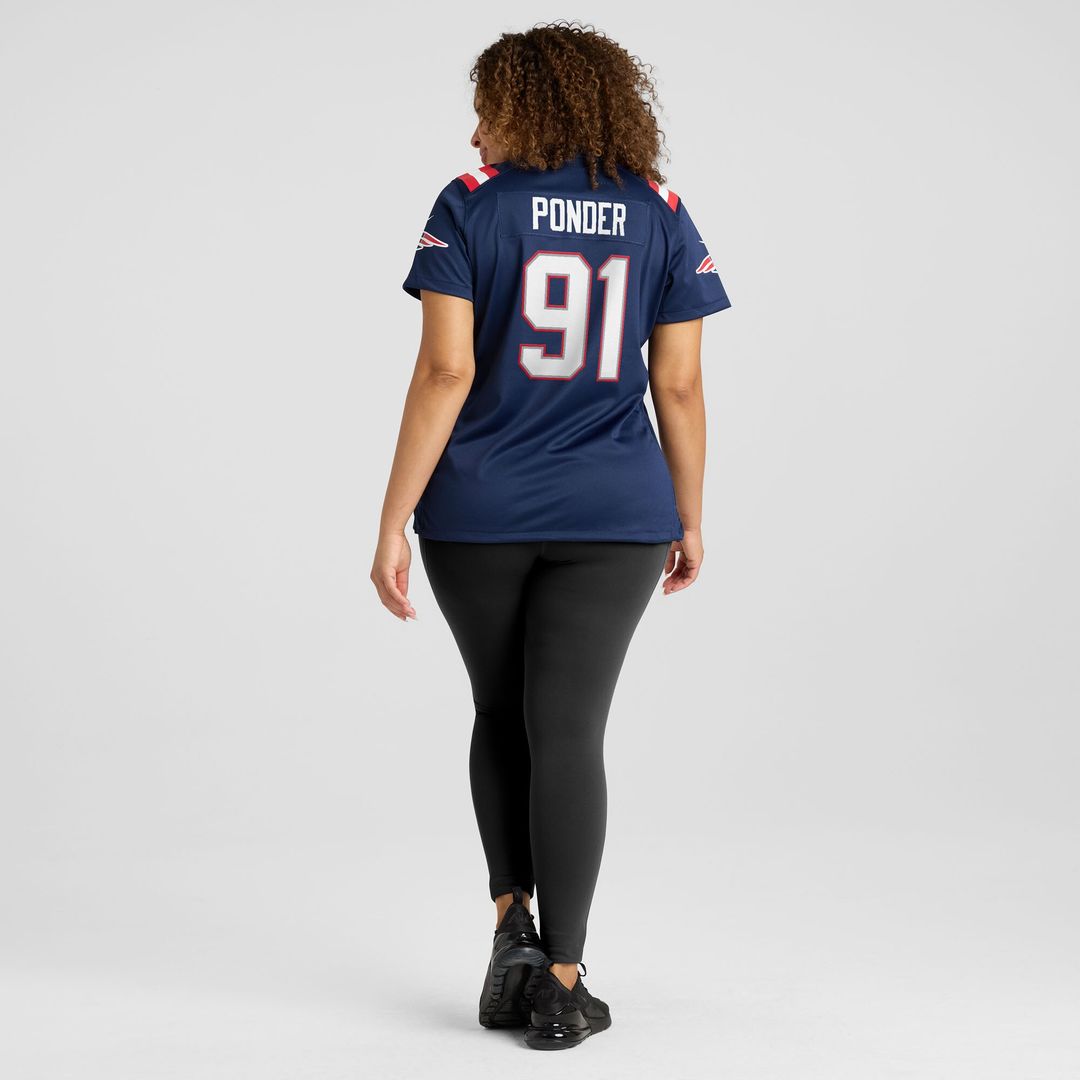 Elijah Ponder New England Patriots Nike Women's Team Game Official Jersey -  Navy