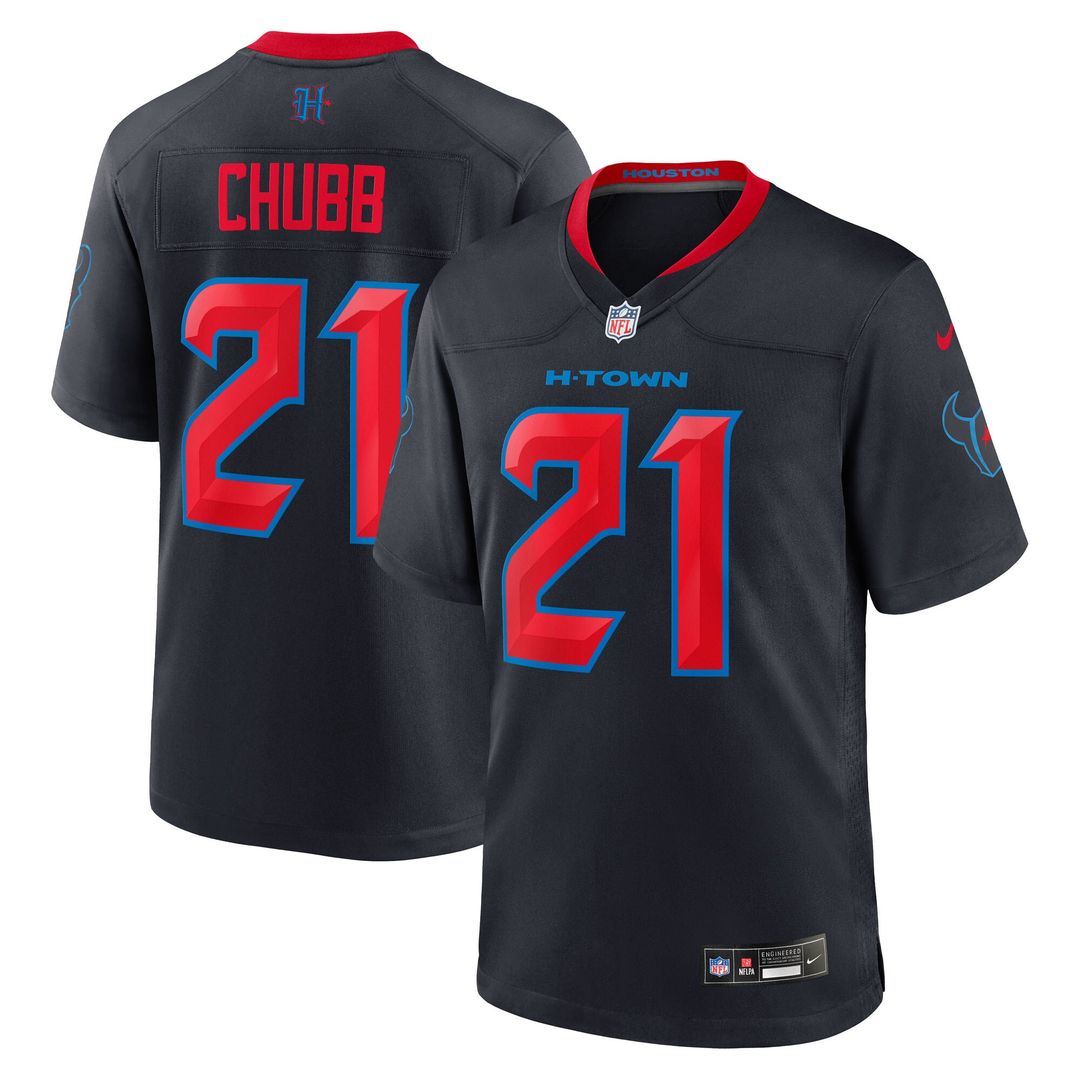 Nick Chubb Houston Texans Nike Alternate 2 Game Jersey - Navy