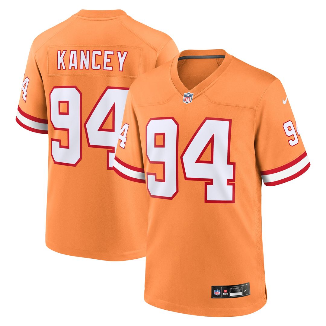 Calijah Kancey Tampa Bay Buccaneers Nike Alternate Game Official Jersey - Orange