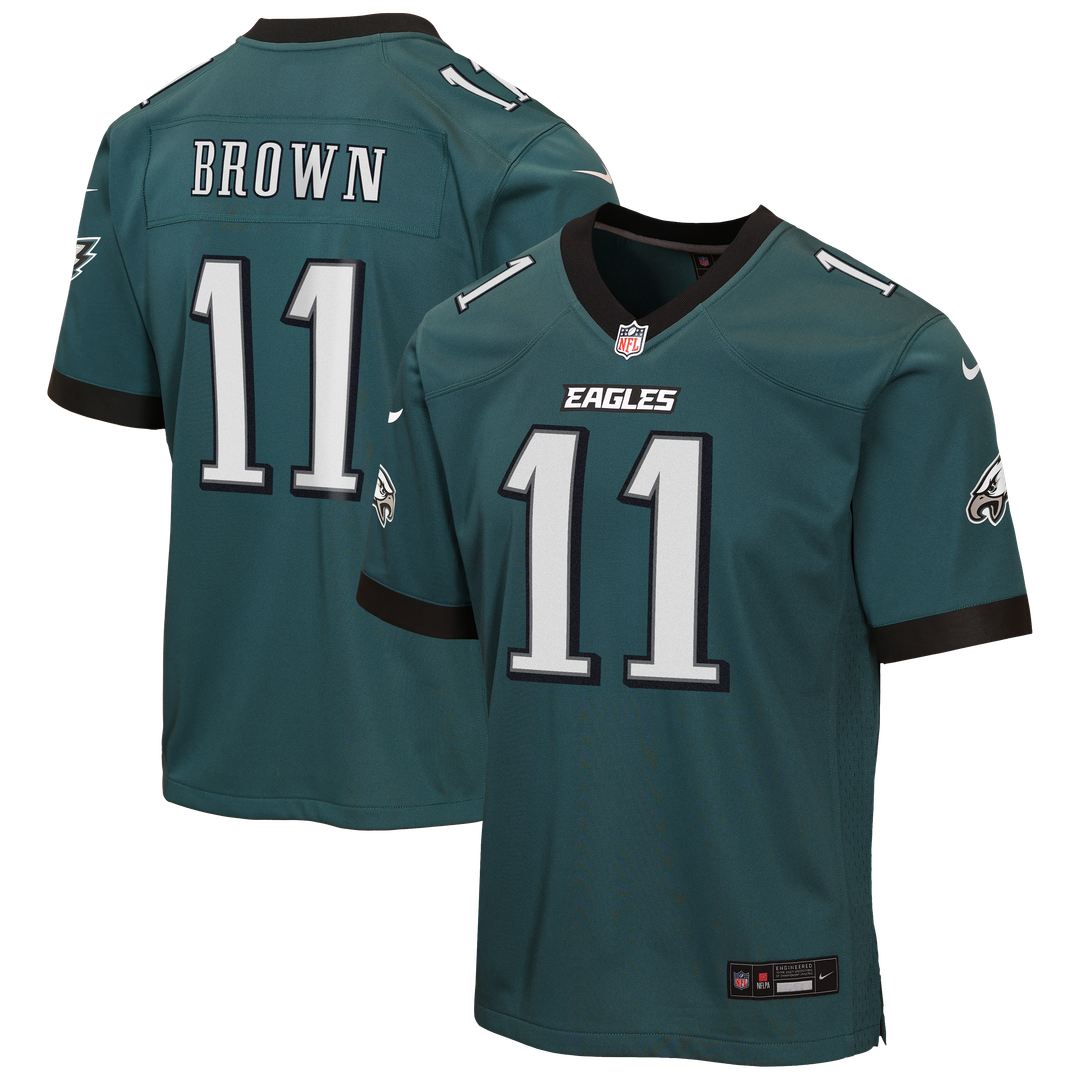 A.J. Brown Philadelphia Eagles Nike Youth Team Game Official Jersey - Midnight Green