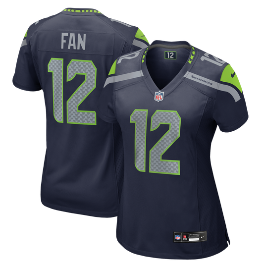 12s Seattle Seahawks Nike Women's Team Game Official Jersey - College Navy