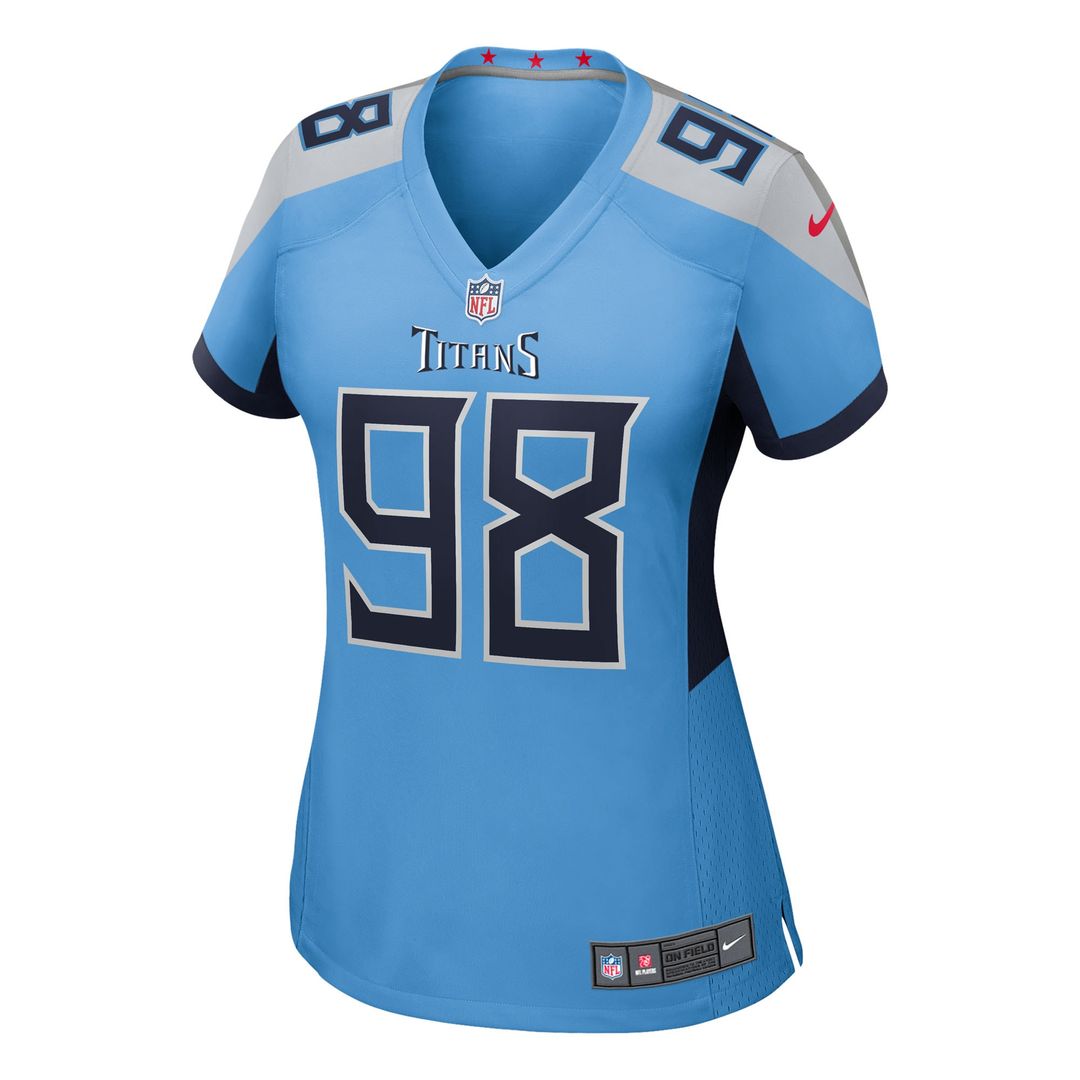 Jeffery Simmons Tennessee Titans Nike Women's Team Game Jersey - Light Blue