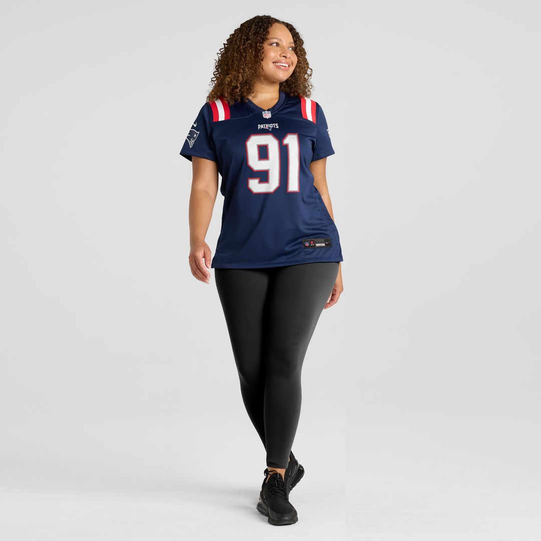Elijah Ponder New England Patriots Nike Women's Team Game Official Jersey -  Navy