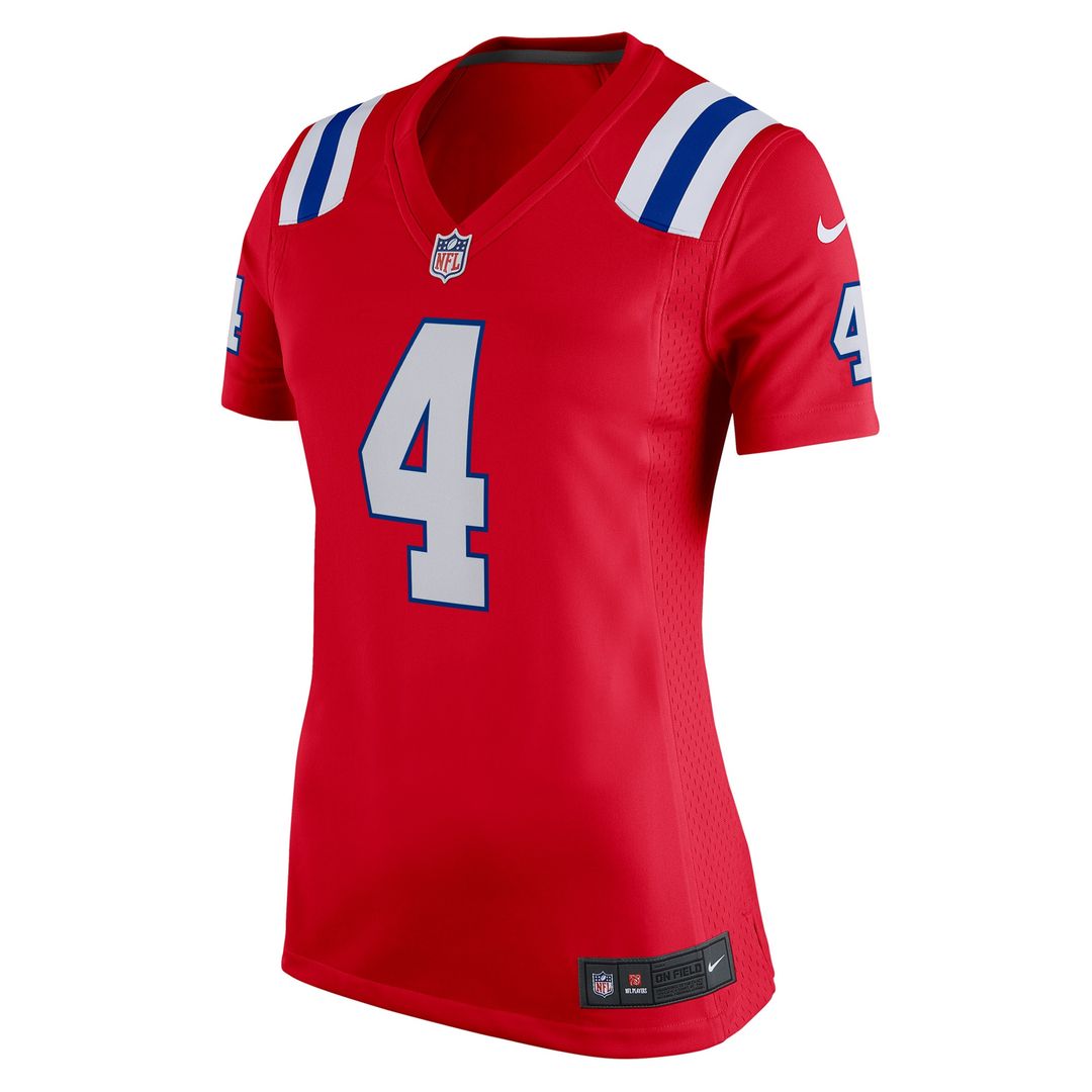 Bailey Zappe New England Patriots Nike Women's  Team Game Official Jersey - Red
