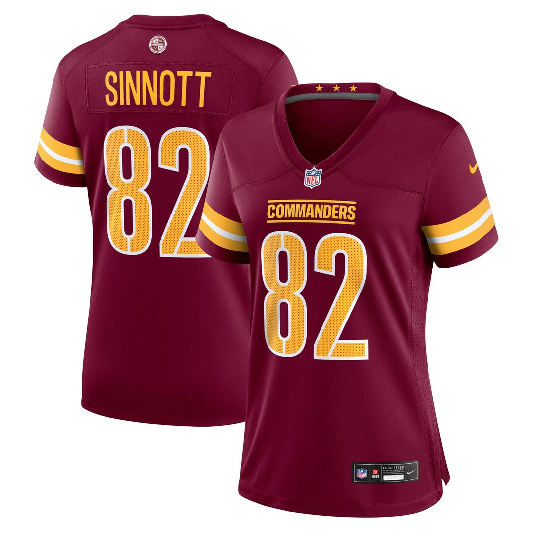 Ben Sinnott Washington Commanders Nike Women's Team Game Official Jersey -  Burgundy