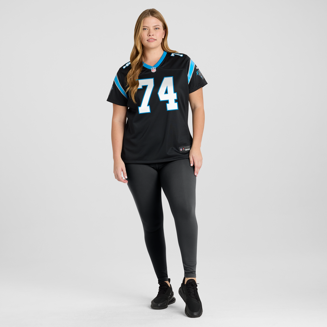 Jake Curhan Carolina Panthers Nike Women's Team Game Official Jersey -  Black