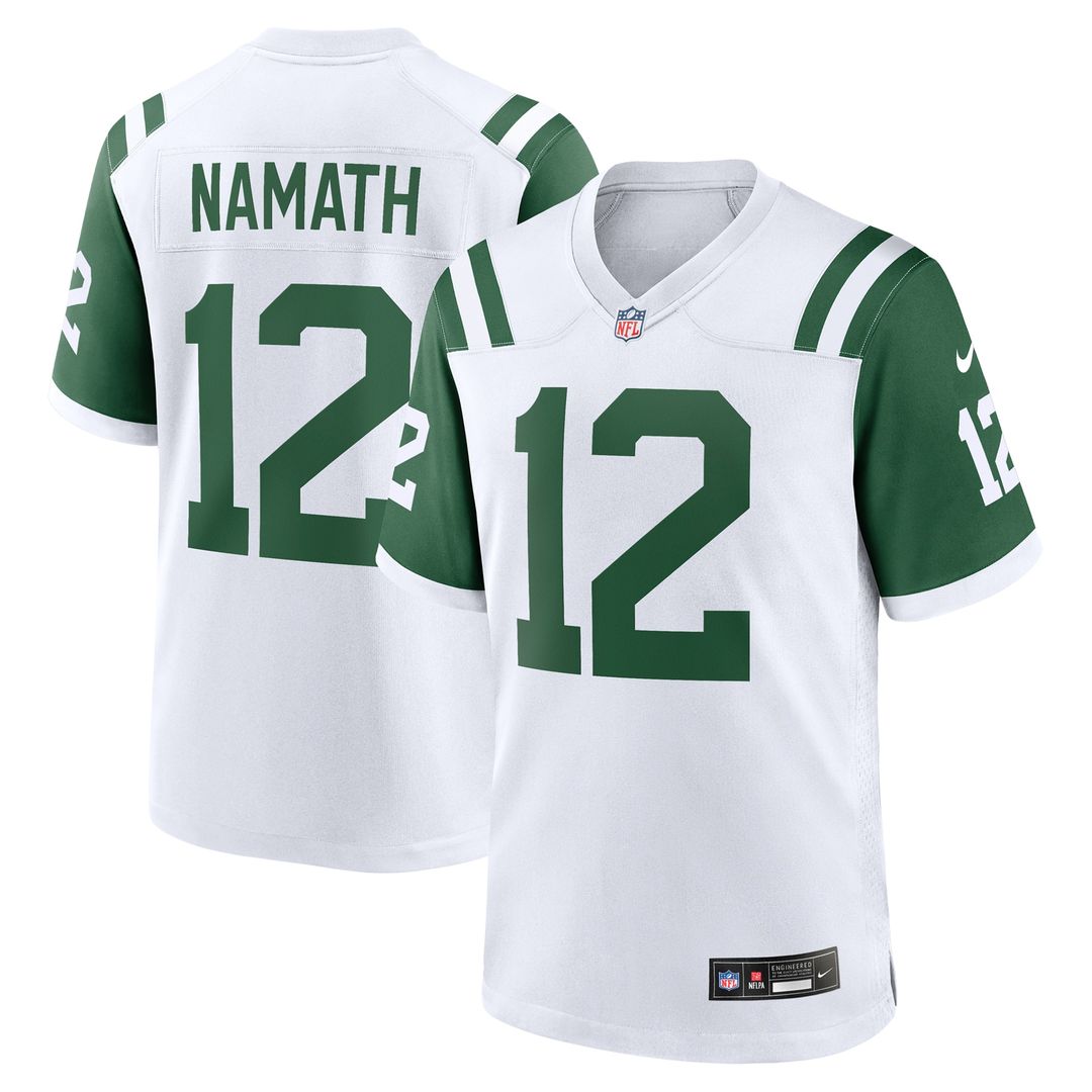 Joe Namath New York Jets Nike Classic Alternate Retired Player Game Official Jersey - White