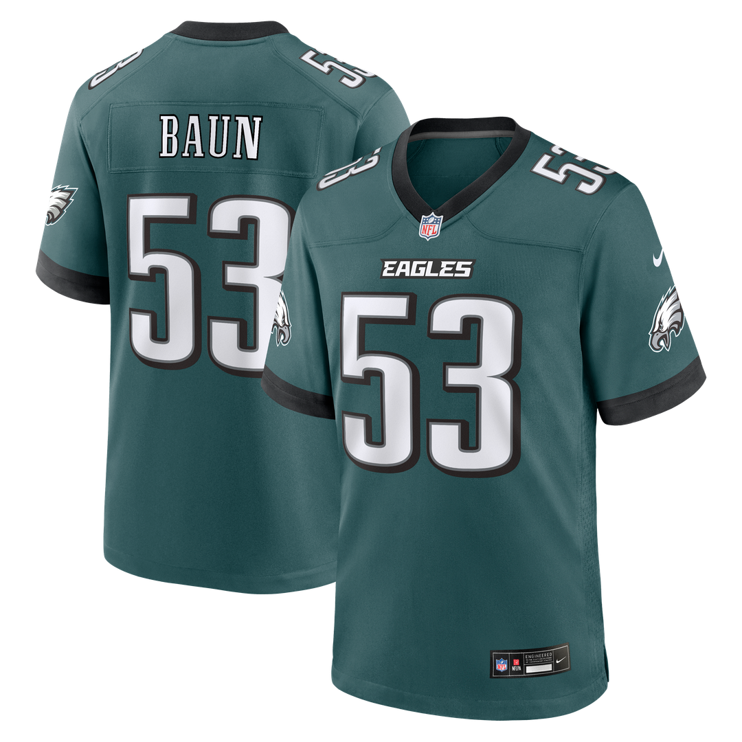 Zack Baun Philadelphia Eagles Nike Team Game Official Jersey -  Midnight Green