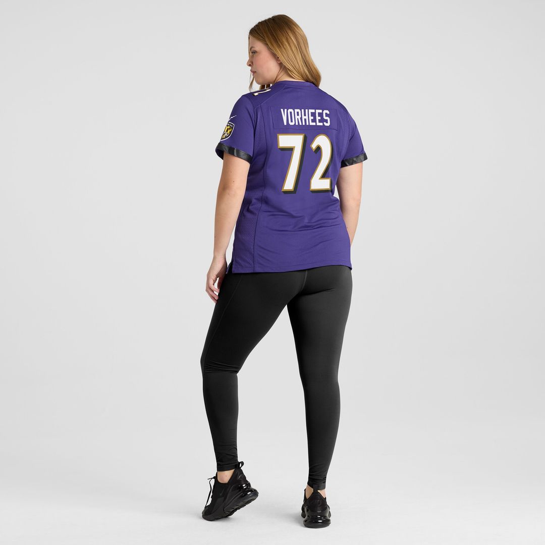 Andrew Vorhees Baltimore Ravens Nike Women's Game Jersey - Purple