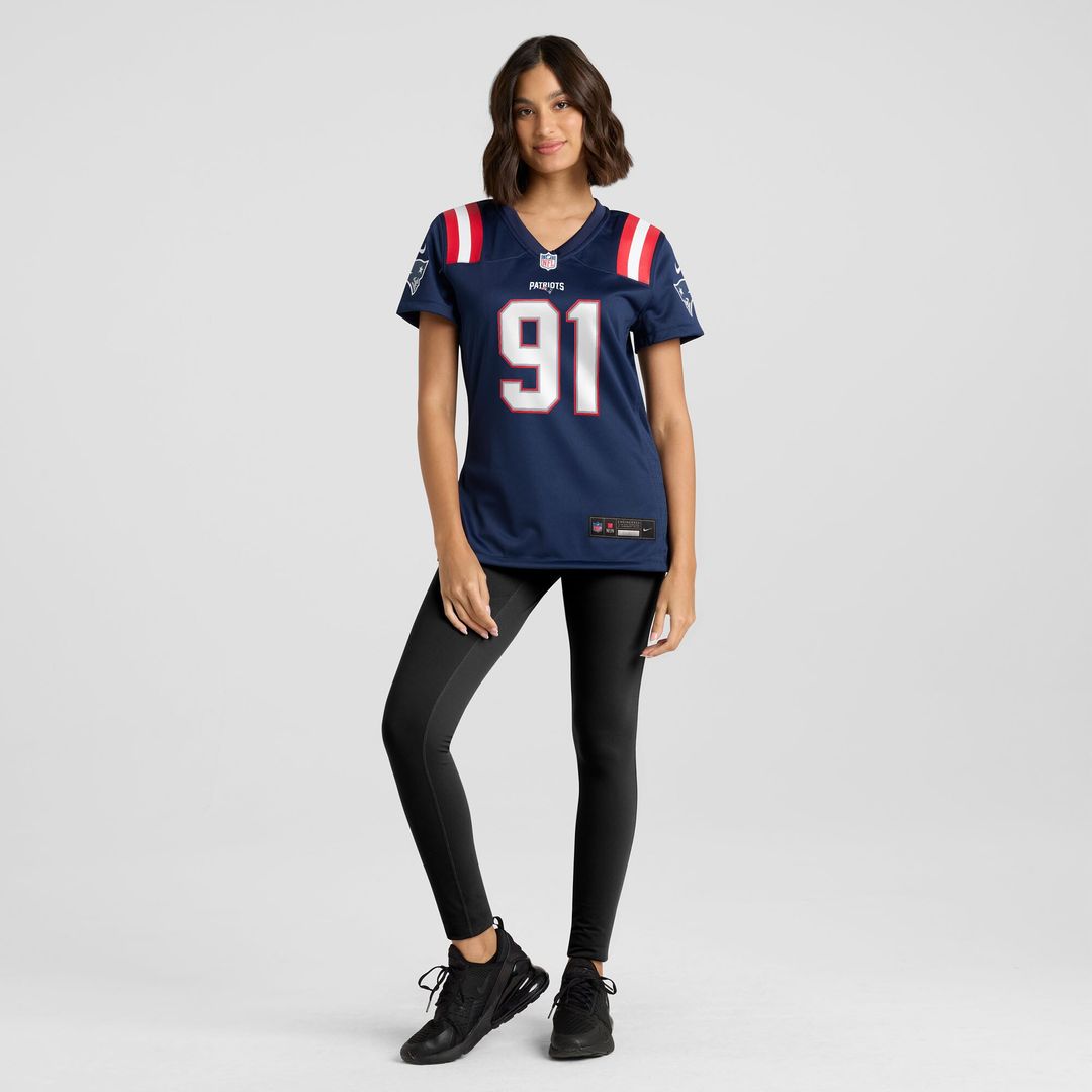 Elijah Ponder New England Patriots Nike Women's Team Game Official Jersey -  Navy