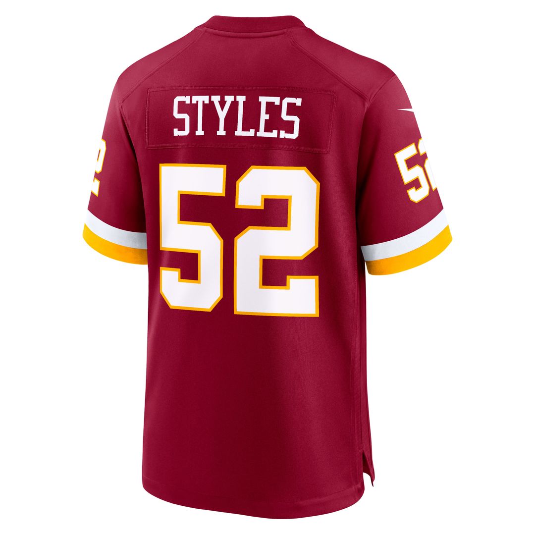 Sonny Styles Washington Commanders Nike 2026 NFL Draft First Round Pick No. 7 Team Game Jersey - Burgundy