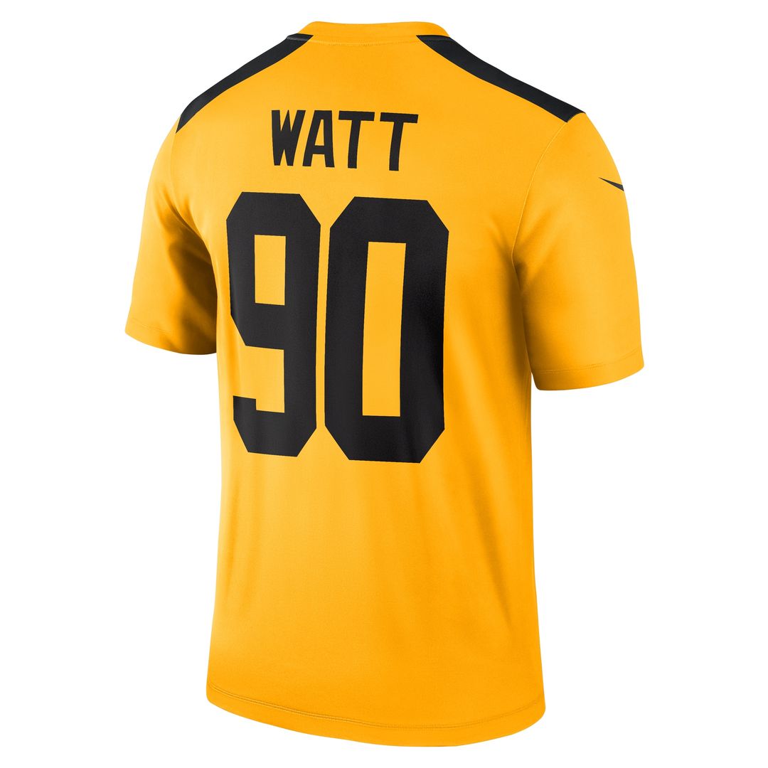 T.J. Watt Pittsburgh Steelers Nike Alternate 1933 Throwback Legend Player Performance Top - Gold