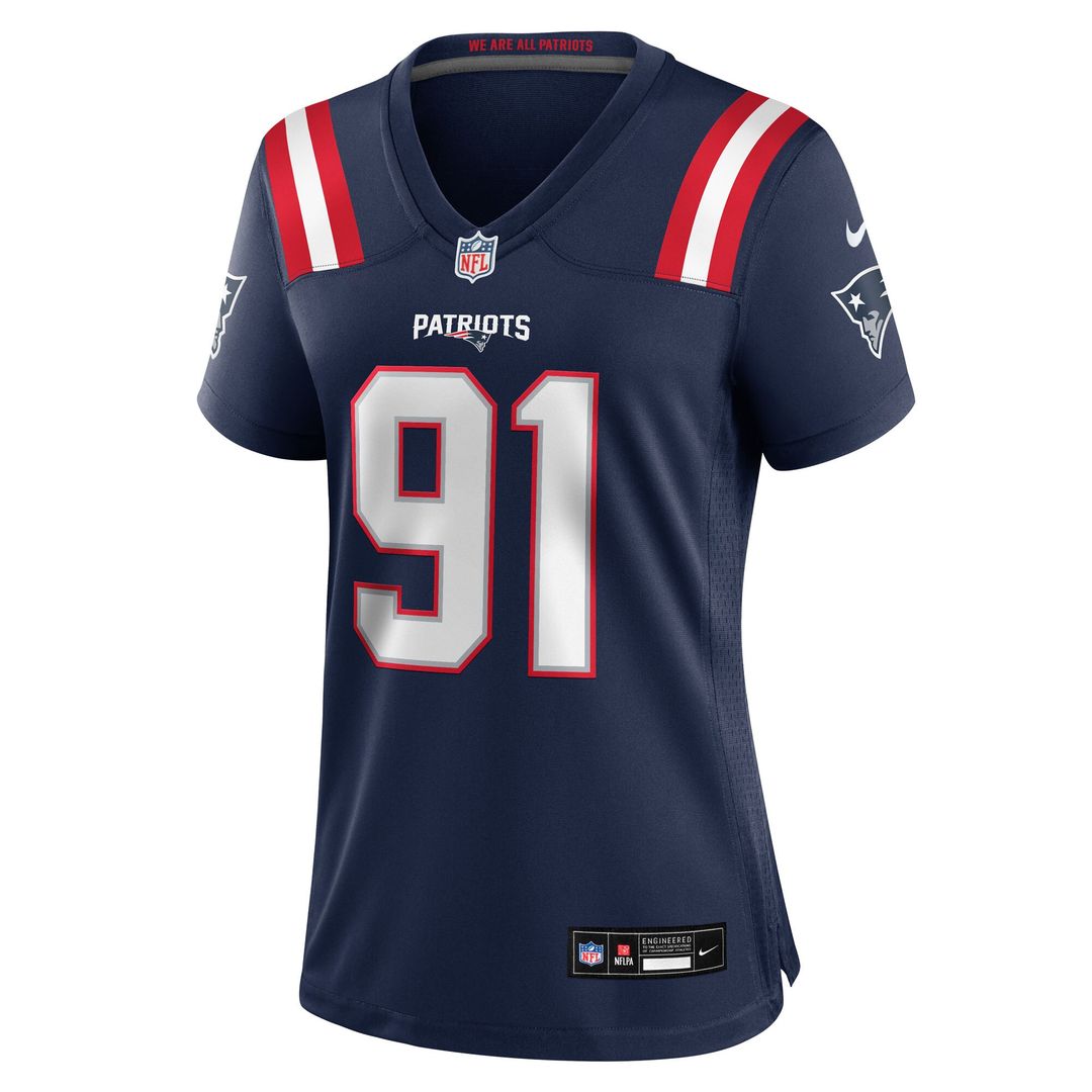 Elijah Ponder New England Patriots Nike Women's Team Game Official Jersey -  Navy