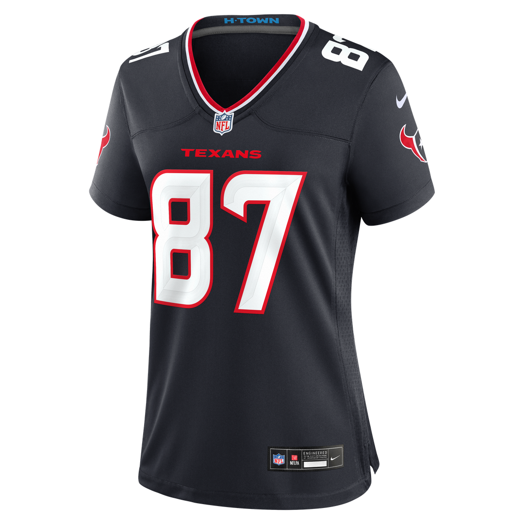 Foster Moreau Houston Texans Nike Women's Team Game Jersey - Navy