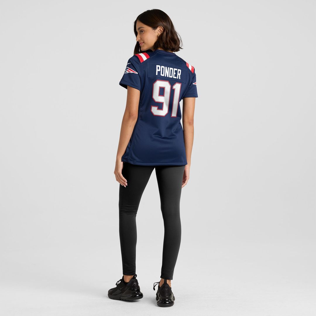 Elijah Ponder New England Patriots Nike Women's Team Game Official Jersey -  Navy