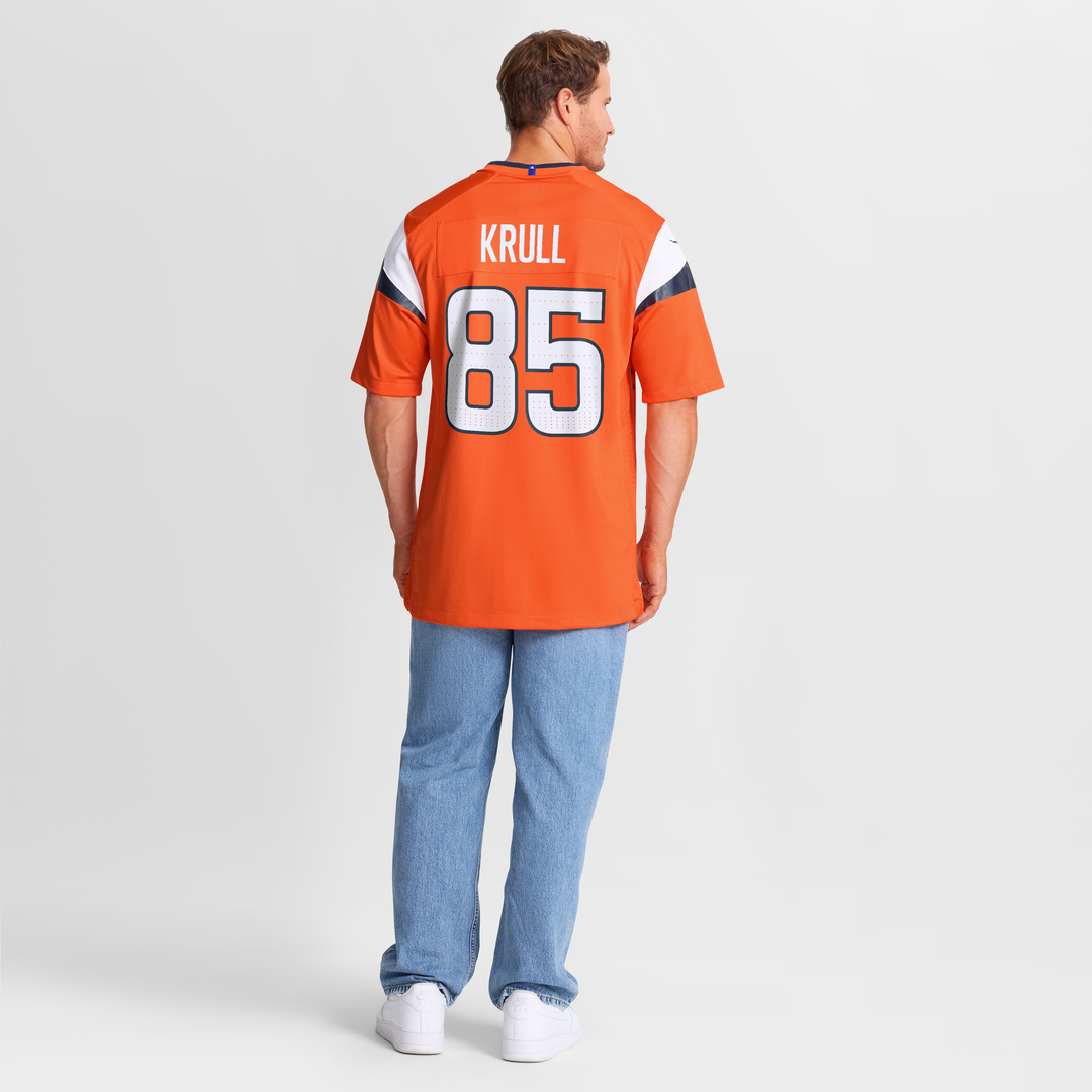 Lucas Krull Denver Broncos Nike Team Game Official Jersey -  Orange