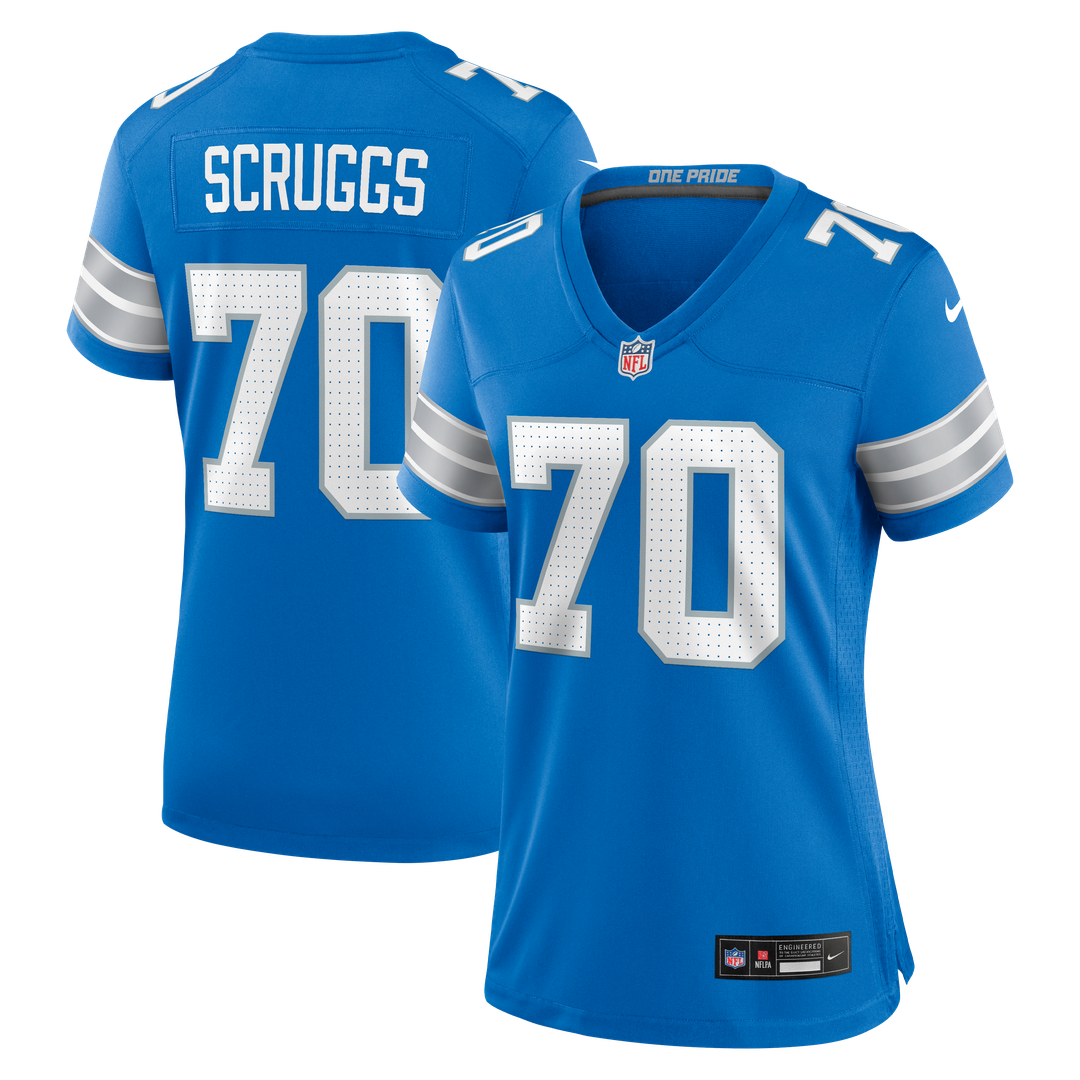 Juice Scruggs Detroit Lions Nike Women's Team Game Official Jersey -  Blue
