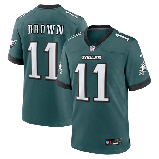A.J. Brown Philadelphia Eagles Nike Team Game Jersey - Midnight Green