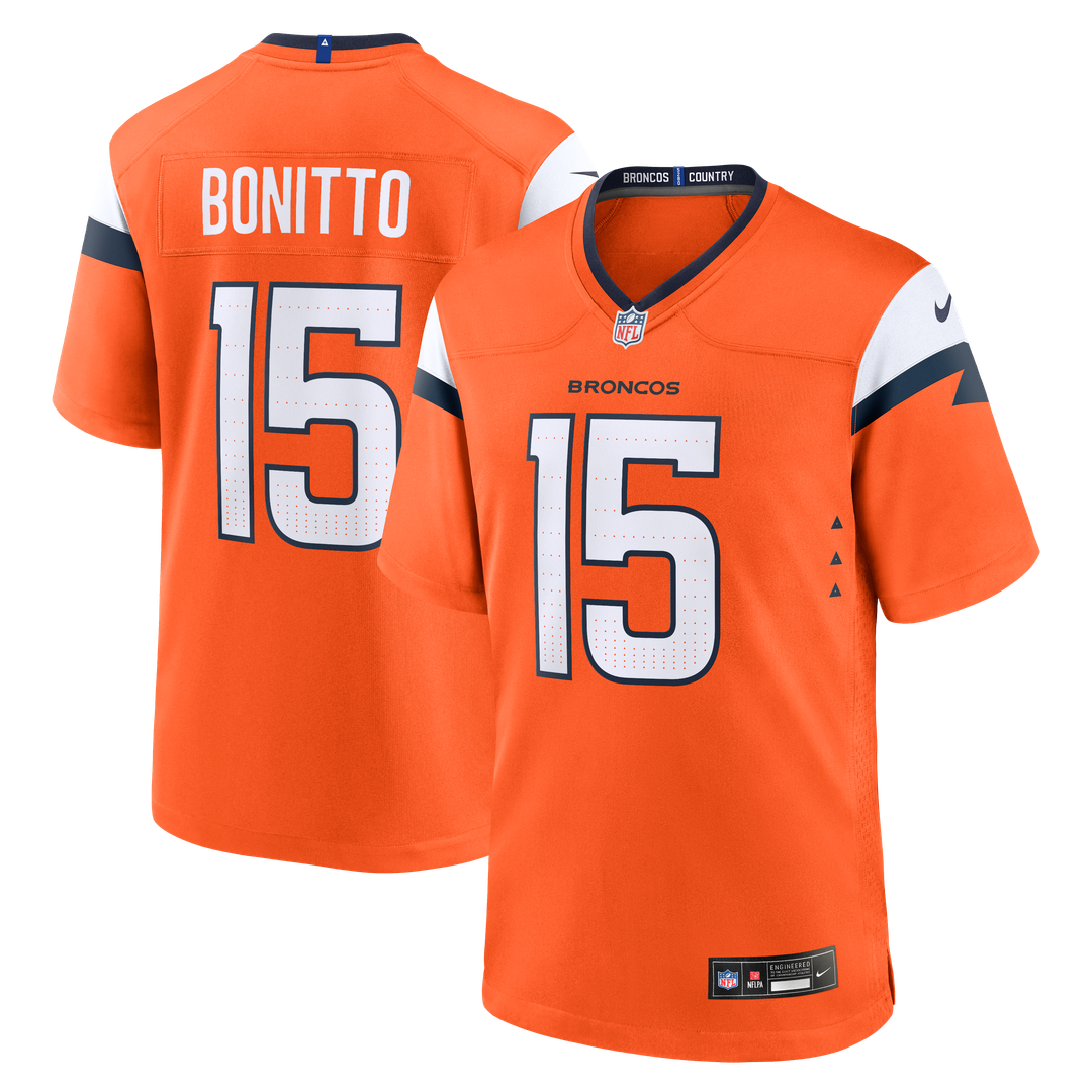 Nik Bonitto Denver Broncos Nike Team Game Official Jersey -  Orange